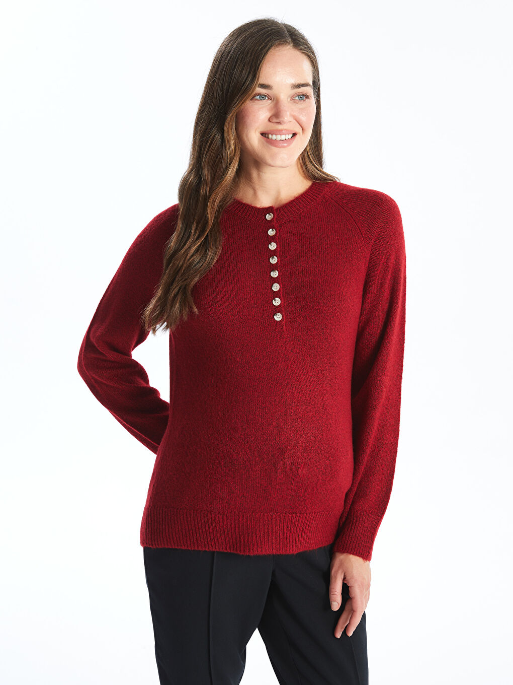 LCWAIKIKI Maternity Pullover für Schwangere mit Rundhalsausschnitt aus Strick -W44380Z8-HPW