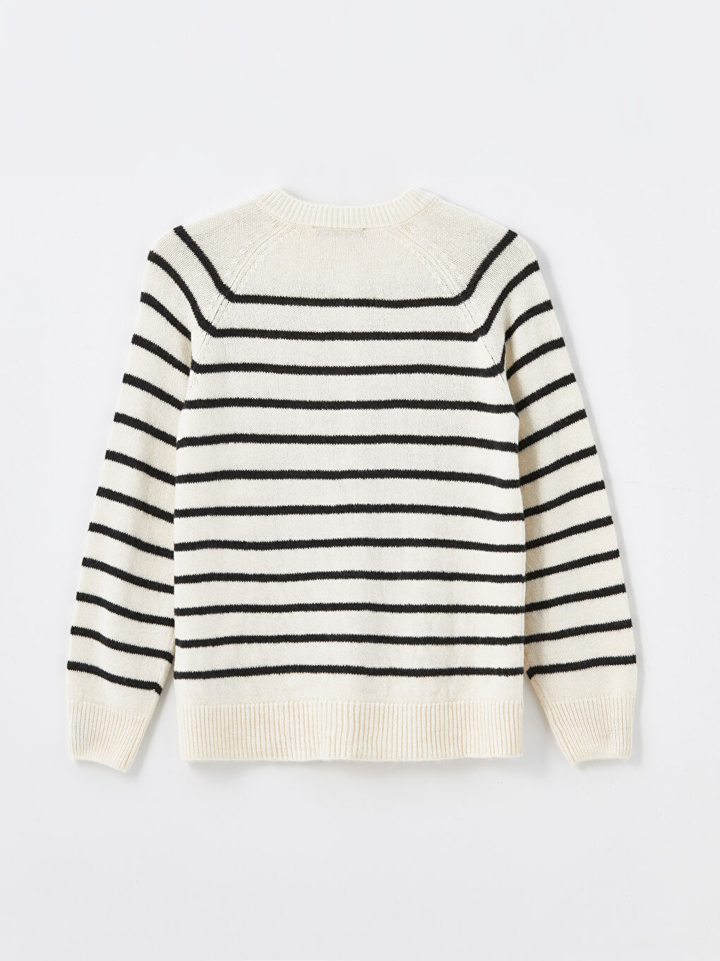 LCWAIKIKI Maternity Crew Neck Striped Maternity Knitwear Sweater -W44380Z8-LEG