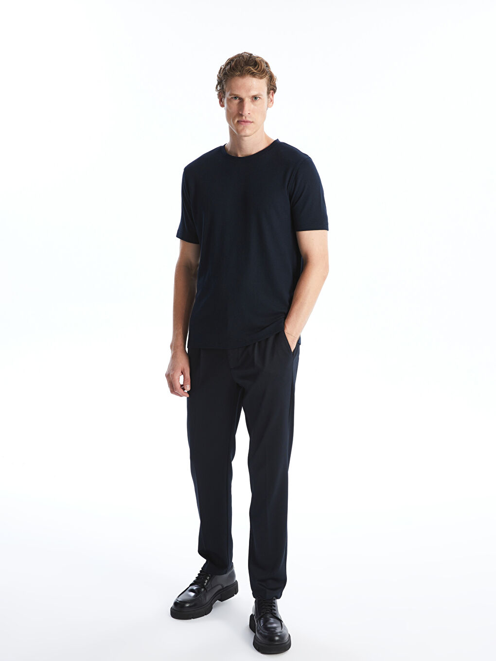 SOUTHBLUE T-shirt Texturé à Manches Courtes pour Hommes avec Col Rond -W44425Z8-RFH
