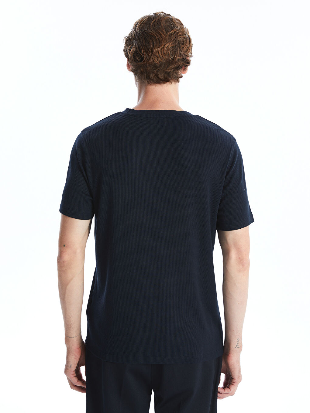 SOUTHBLUE T-shirt Texturé à Manches Courtes pour Hommes avec Col Rond -W44425Z8-RFH