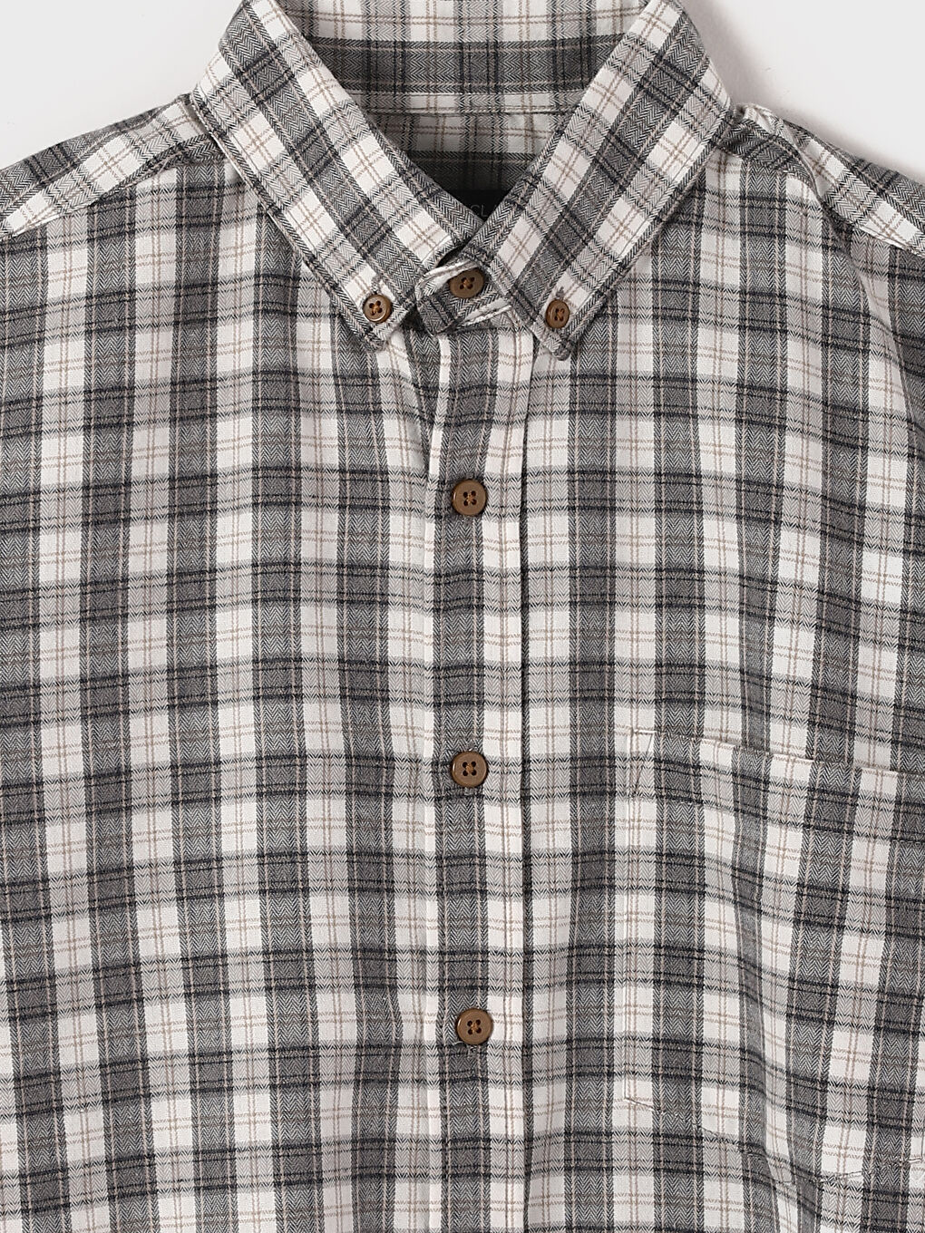 Regular Fit Long Sleeve Plaid Men's Shirt-7