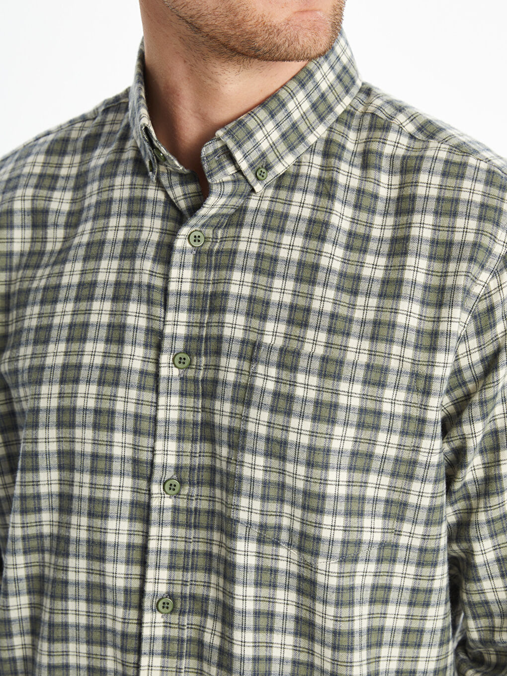 Ерлерге арналған ұзын жеңді торлы стандартты пішімді жейде-2