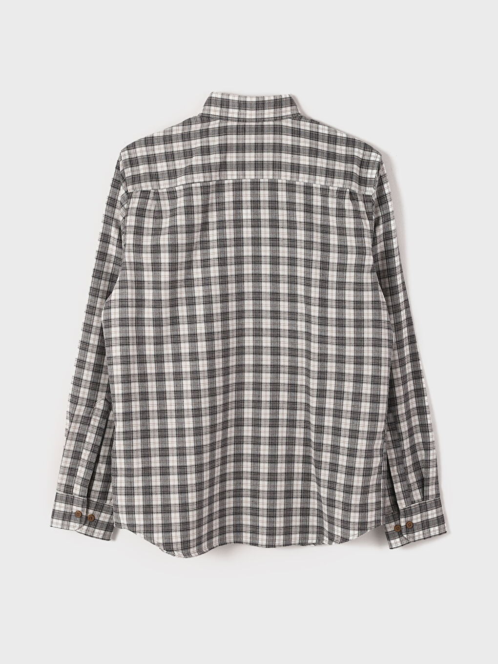 Regular Fit Long Sleeve Plaid Men's Shirt-5