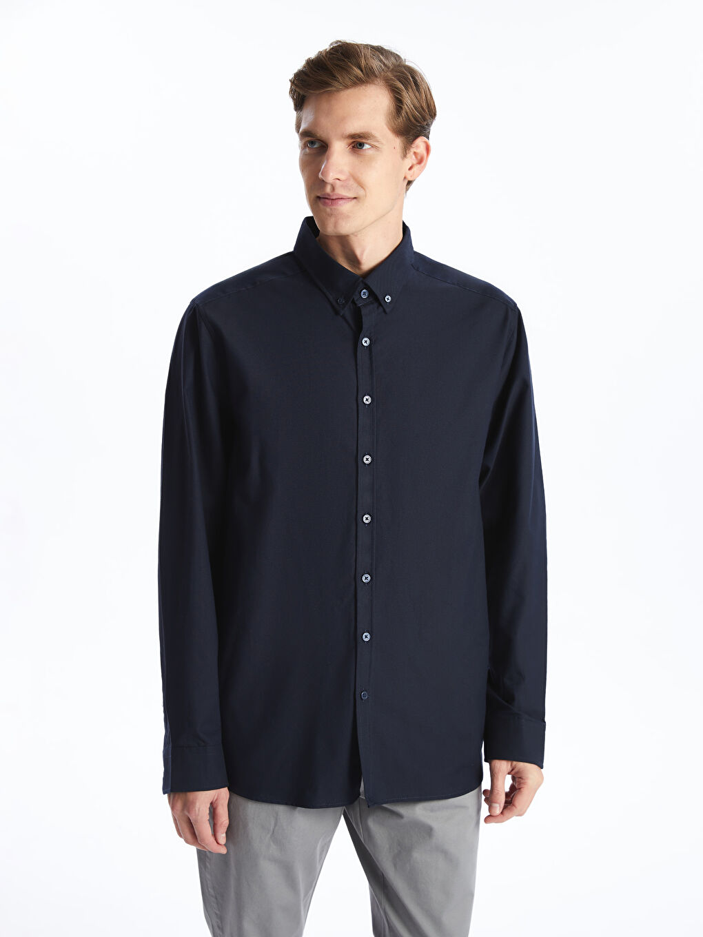 Slim Fit Long Sleeve Men's Shirt