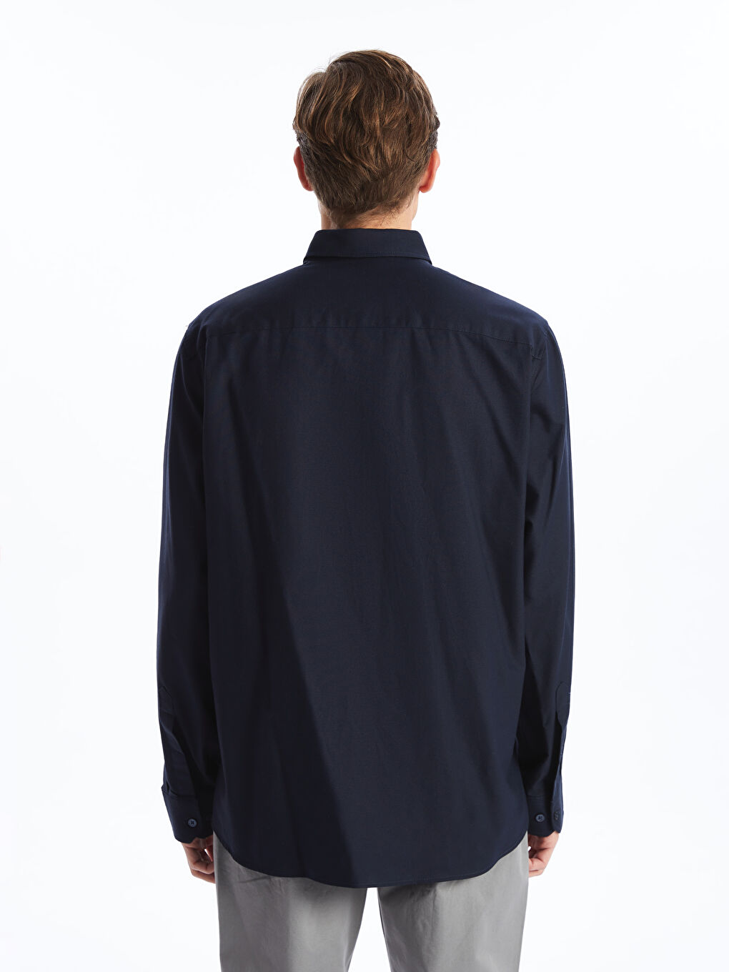 Slim Fit Long Sleeve Men's Shirt-3