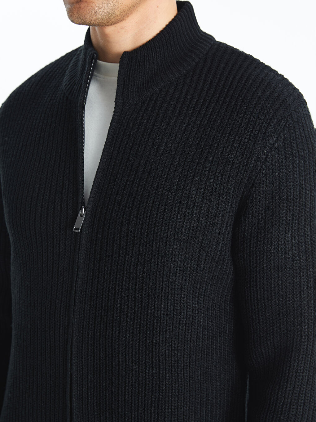 SOUTHBLUE Regular Fit Funnel Neck Men's Knit Cardigan -W44471Z8-CVL