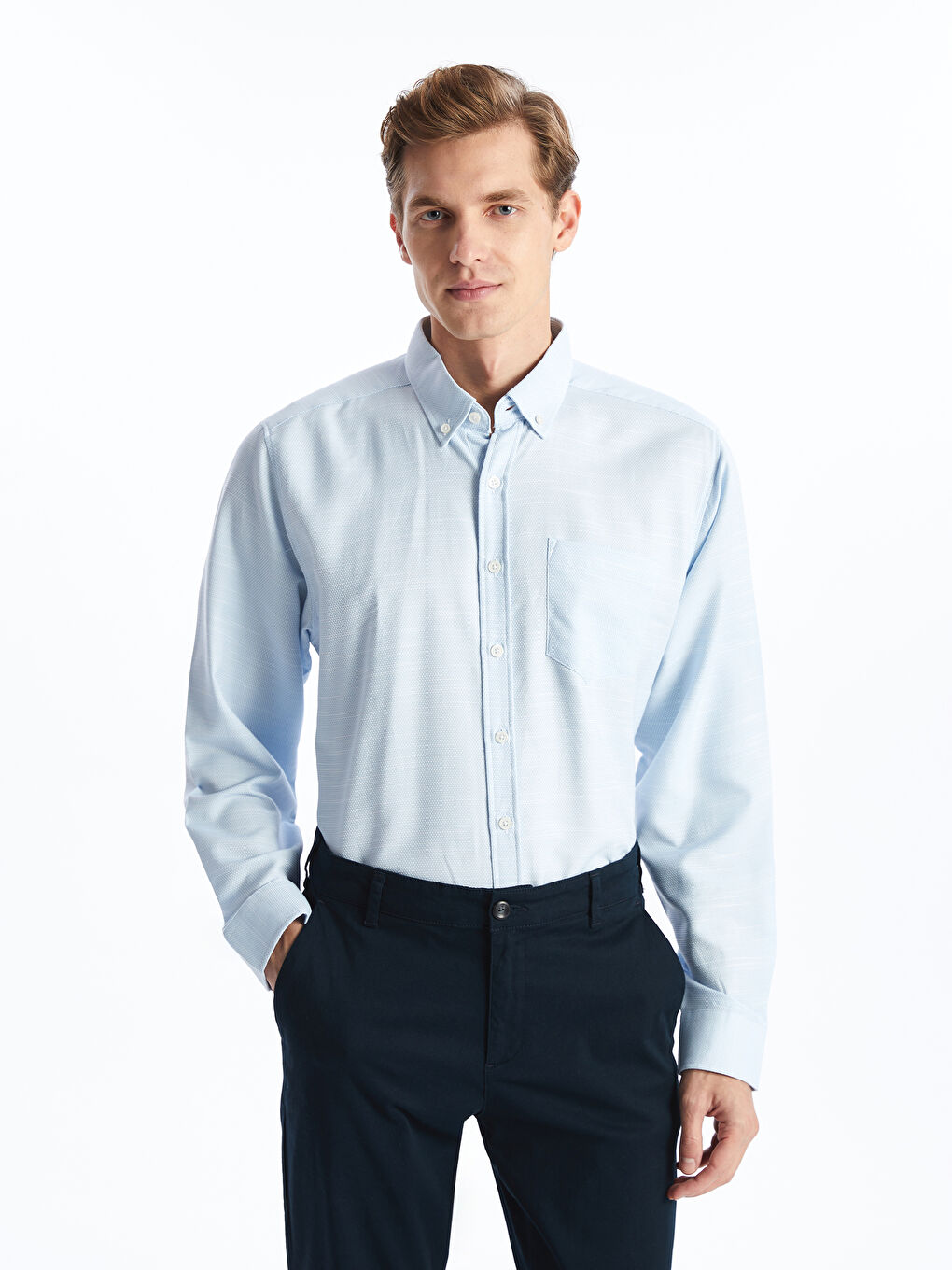 Regular Fit Long Sleeve Men's Shirt