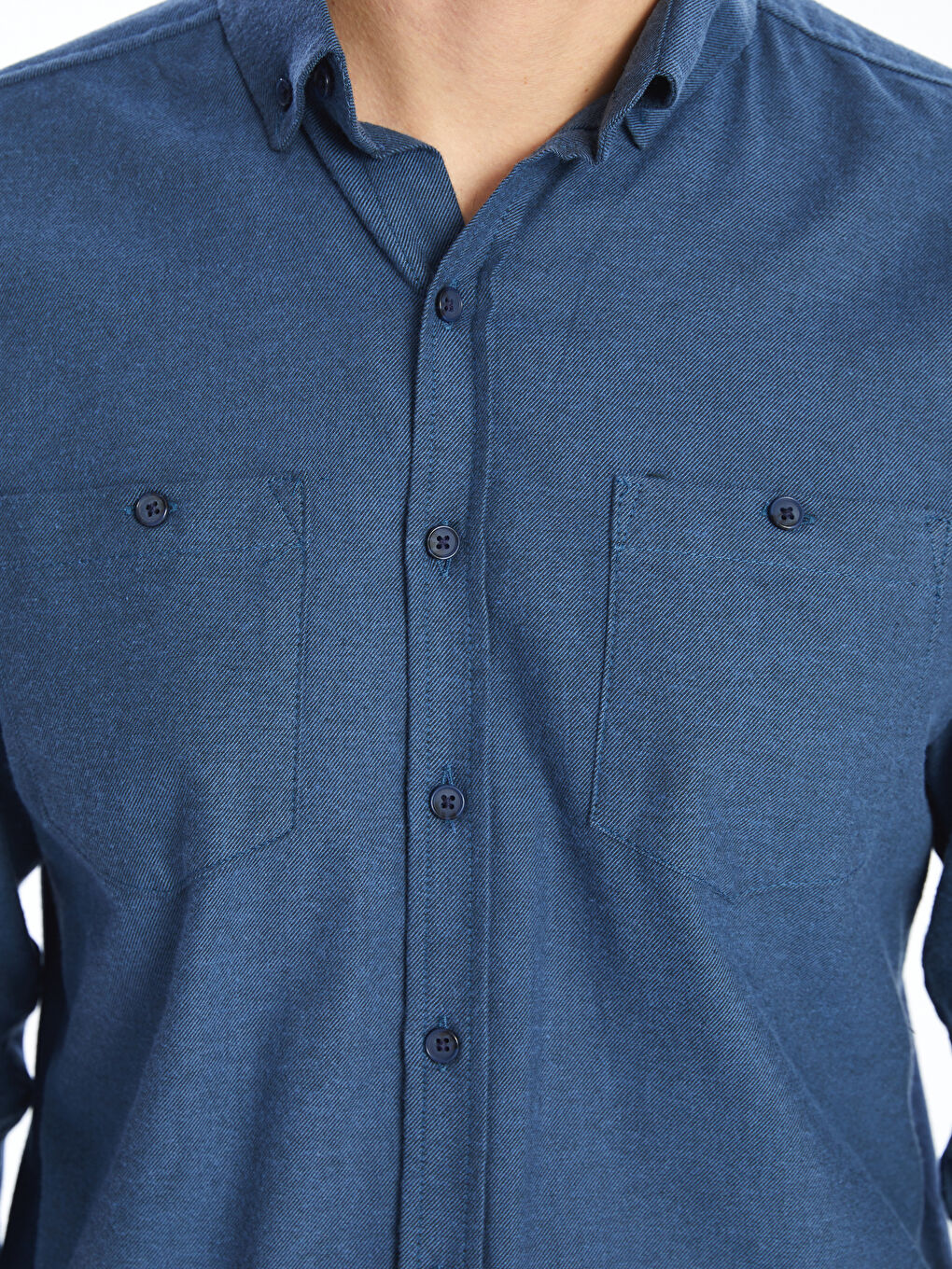 Regular Fit Long Sleeve Gabardine Men's Shirt-2