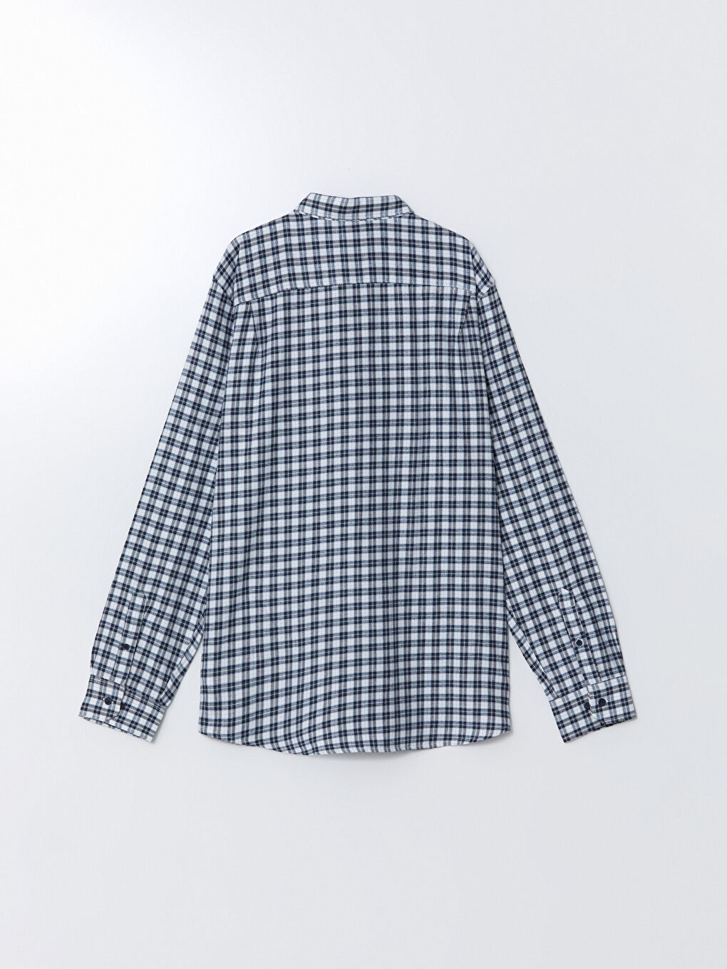 Regular Fit Long Sleeve Plaid Men's Flannel Shirt-5