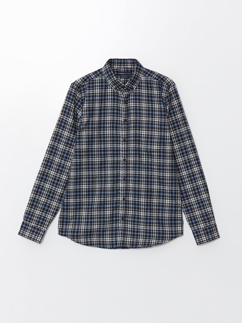 LC Waikiki قميص رجالي مربعات ريغيولار فيت بأكمام طويلة -W44508Z8-LN6