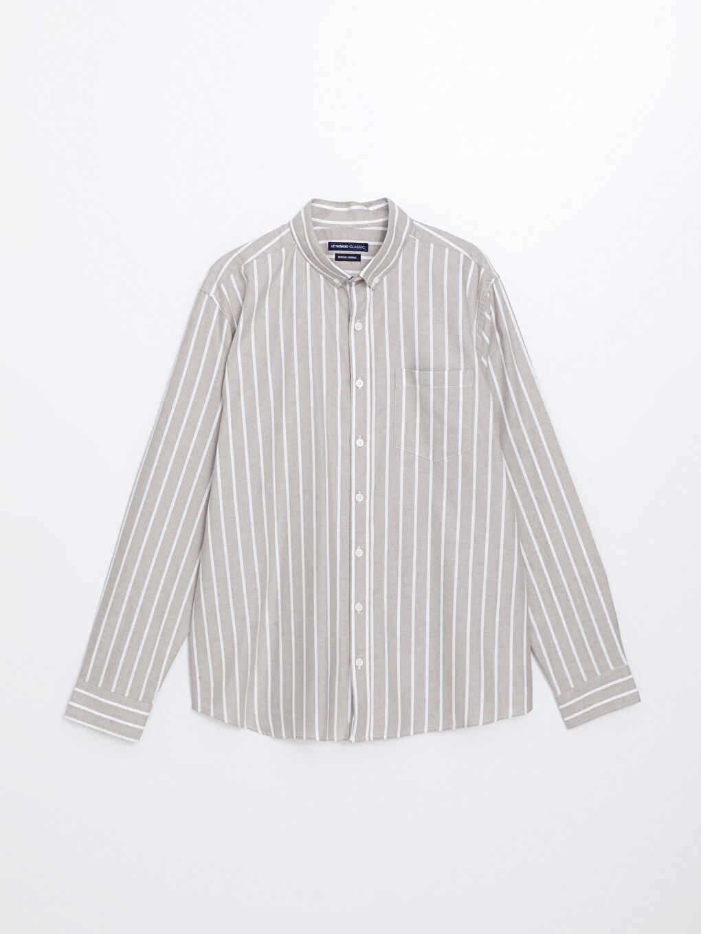 Regular Fit Long Sleeve Striped Men's Shirt-4