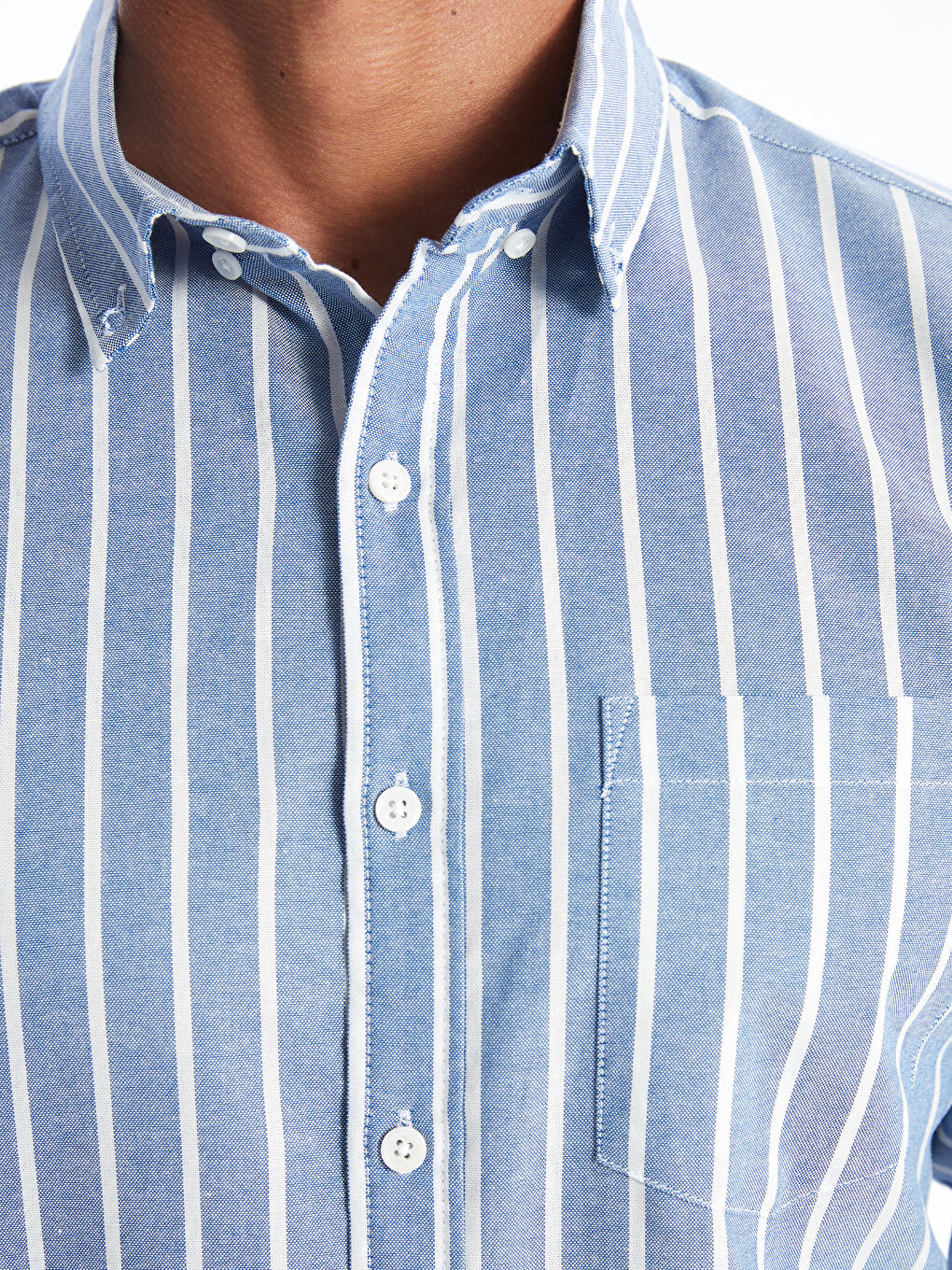 Regular Fit Long Sleeve Striped Men's Shirt-2