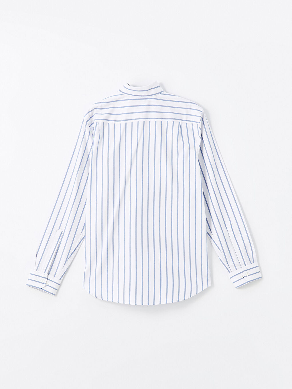 Regular Fit Long Sleeve Striped Men's Shirt-5