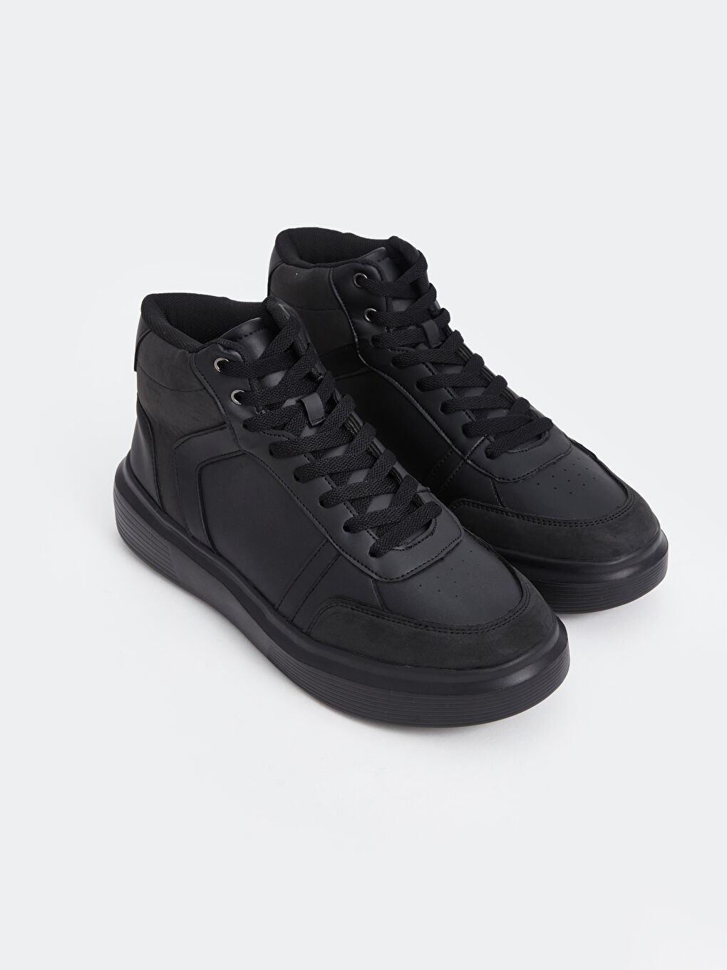 Faux Leather Lace-Up Men's Trainers