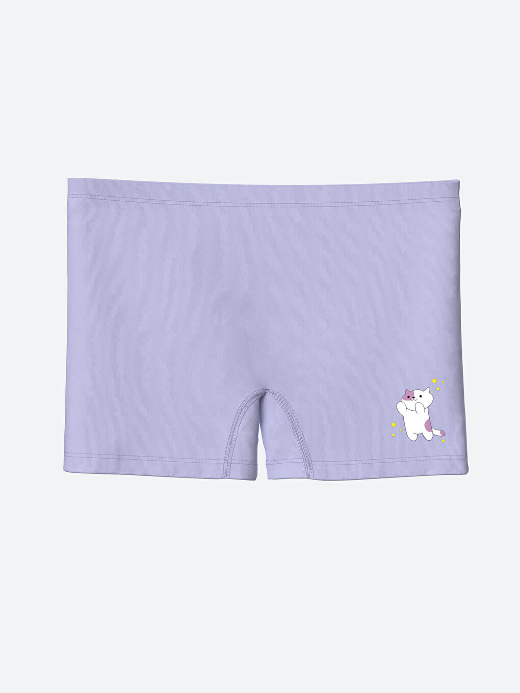 LCW Kids Mat Lila Baskılı Beli Lastikli Kız Çocuk Boxer