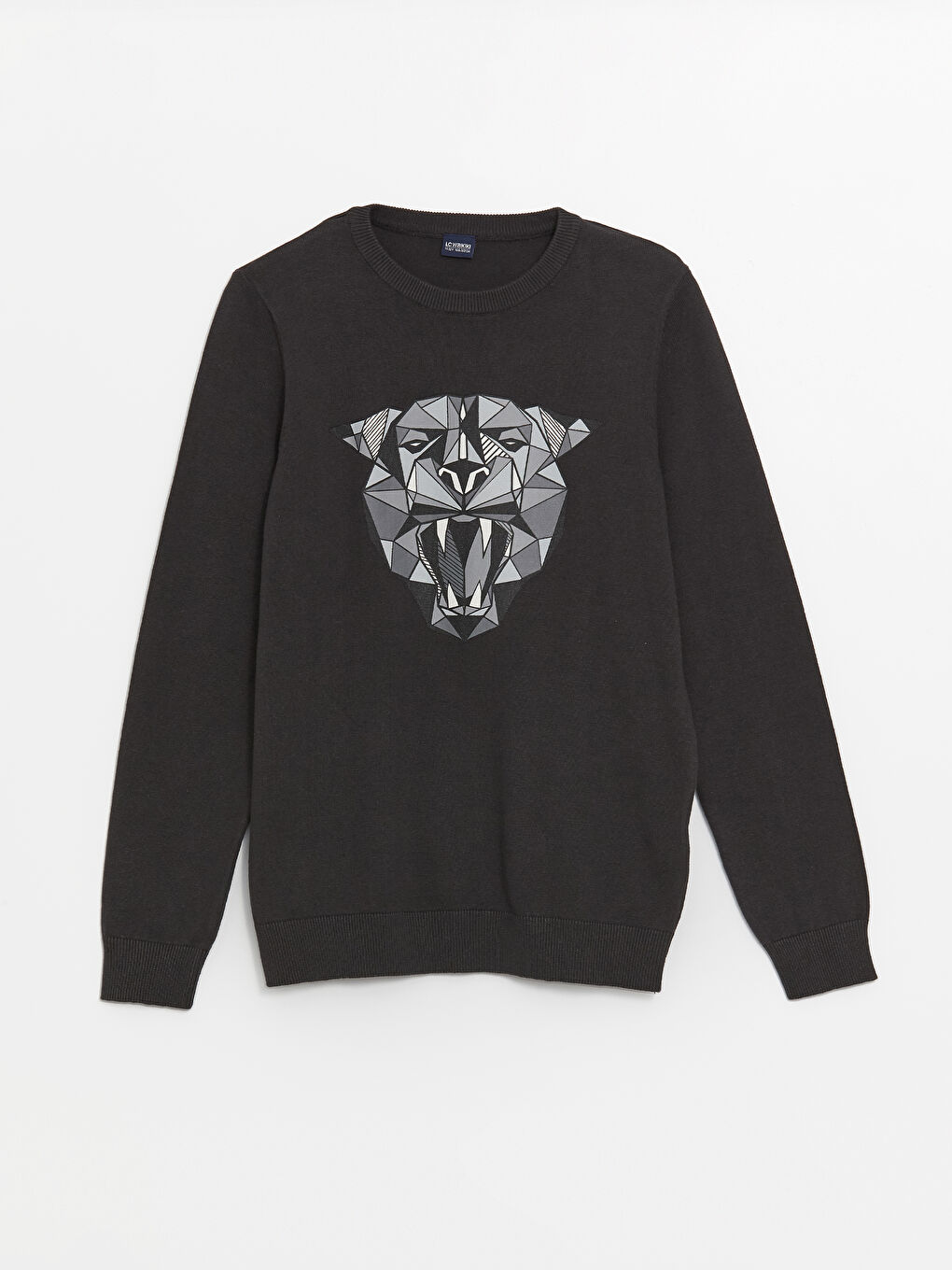 Crew Neck Printed Long Sleeve Boys' Knitwear Sweater -W44780Z4-JTK