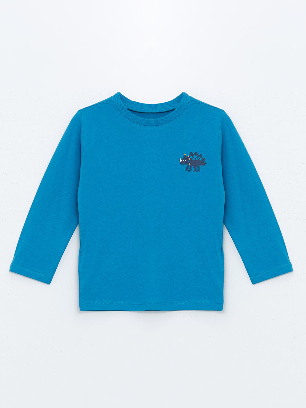 Crew Neck Long Sleeve Printed Boys' T-Shirt 2 Pack-3