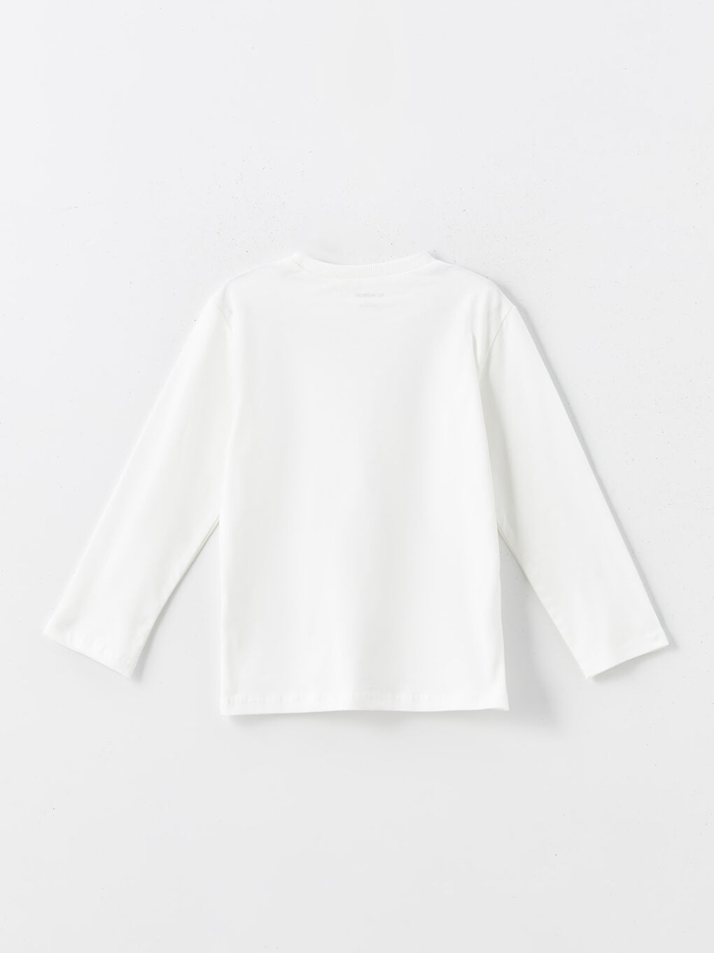 Gri Bisiklet Yaka Uzun Kollu Basic Erkek Çocuk Tişört-1