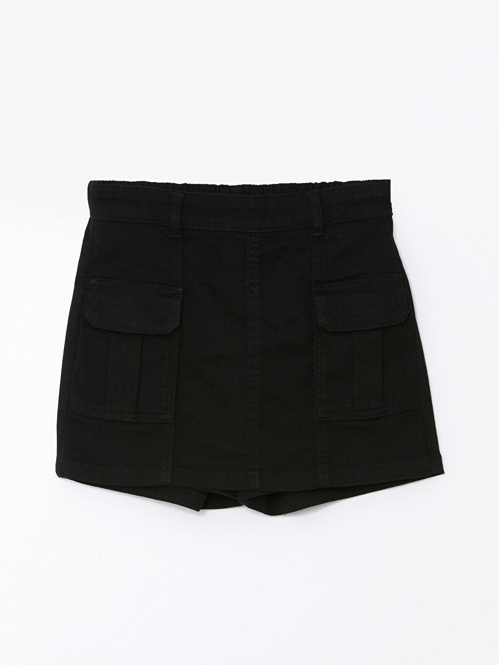LCW Kids Elastic Waist Girls' Cargo Skort -W44820Z4-CVL