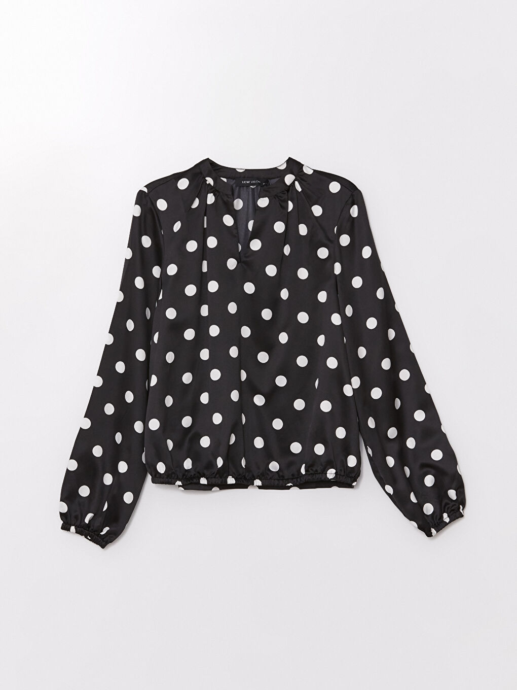 LCW Vision Notch Neck Polka Dot Women's Blouse -W44858Z8-LQJ