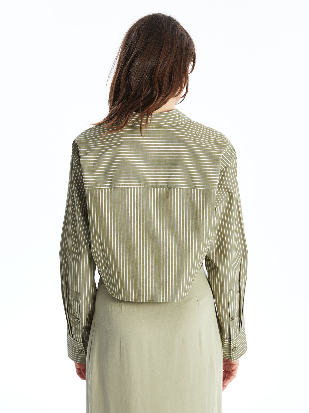 LCW Vision Chemise en Popeline Rayée pour Femmes -W44862Z8-LGE