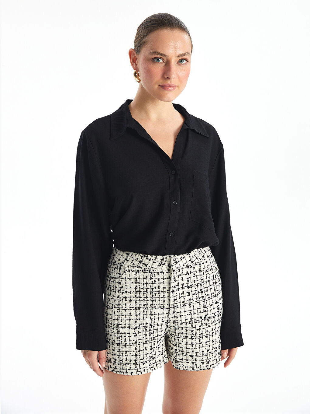 LCW Vision Oversize Women's Shirt -W44874Z8-CVL