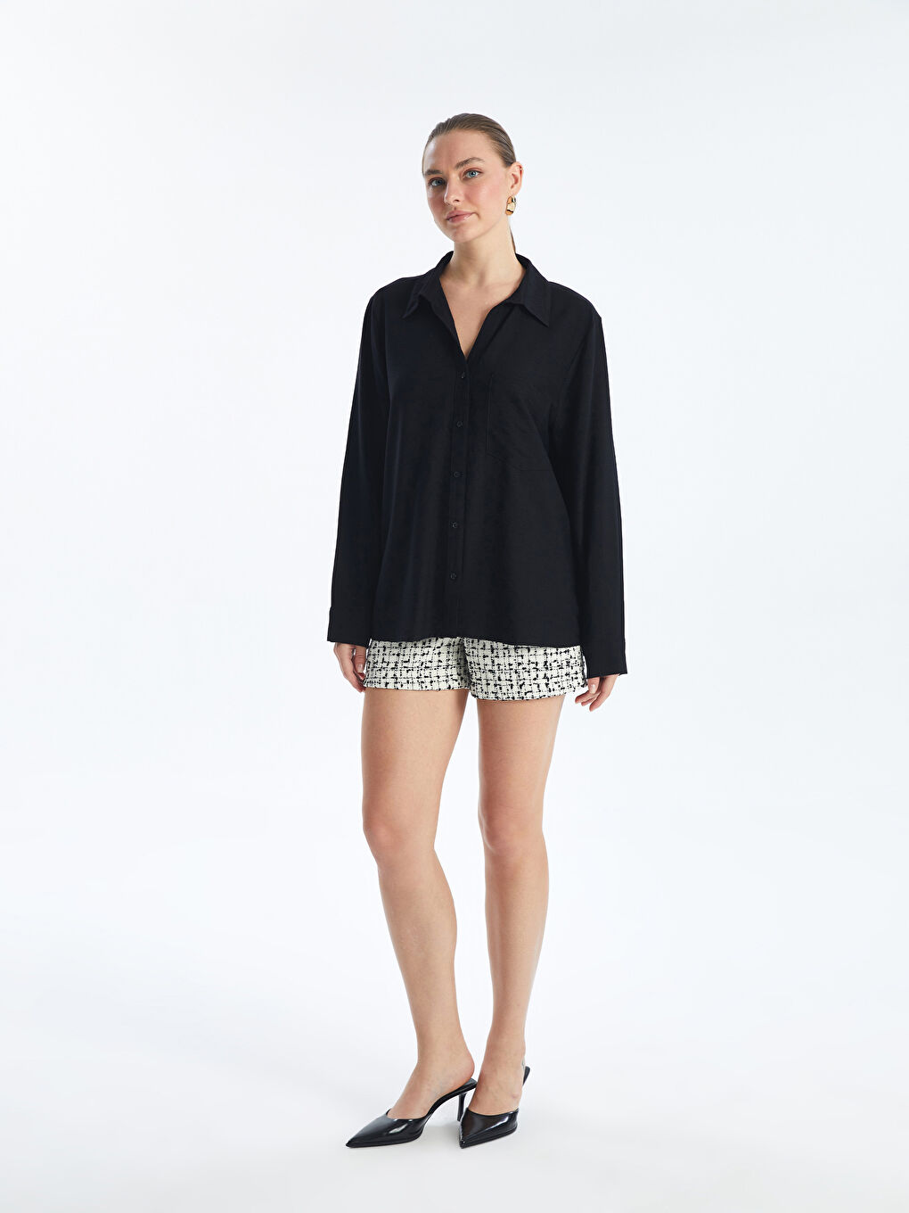 LCW Vision Oversize Women's Shirt -W44874Z8-CVL