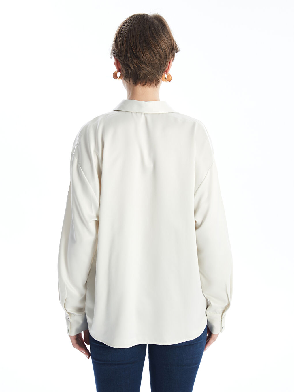 LCW Vision Oversize Satin Women's Shirt -W44876Z8-YBA