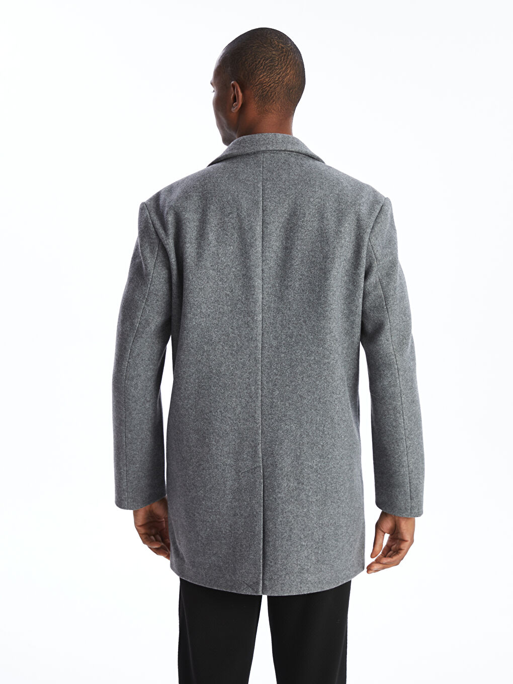 Manteau Cachet à Col de Veste pour Hommes Coupe Standard-5