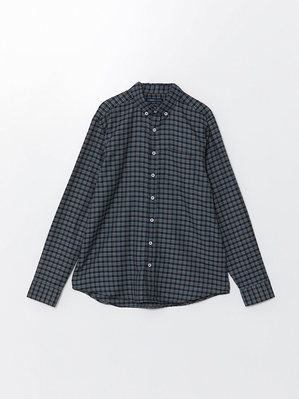 Regular Fit Long Sleeve Plaid Men's Shirt-4