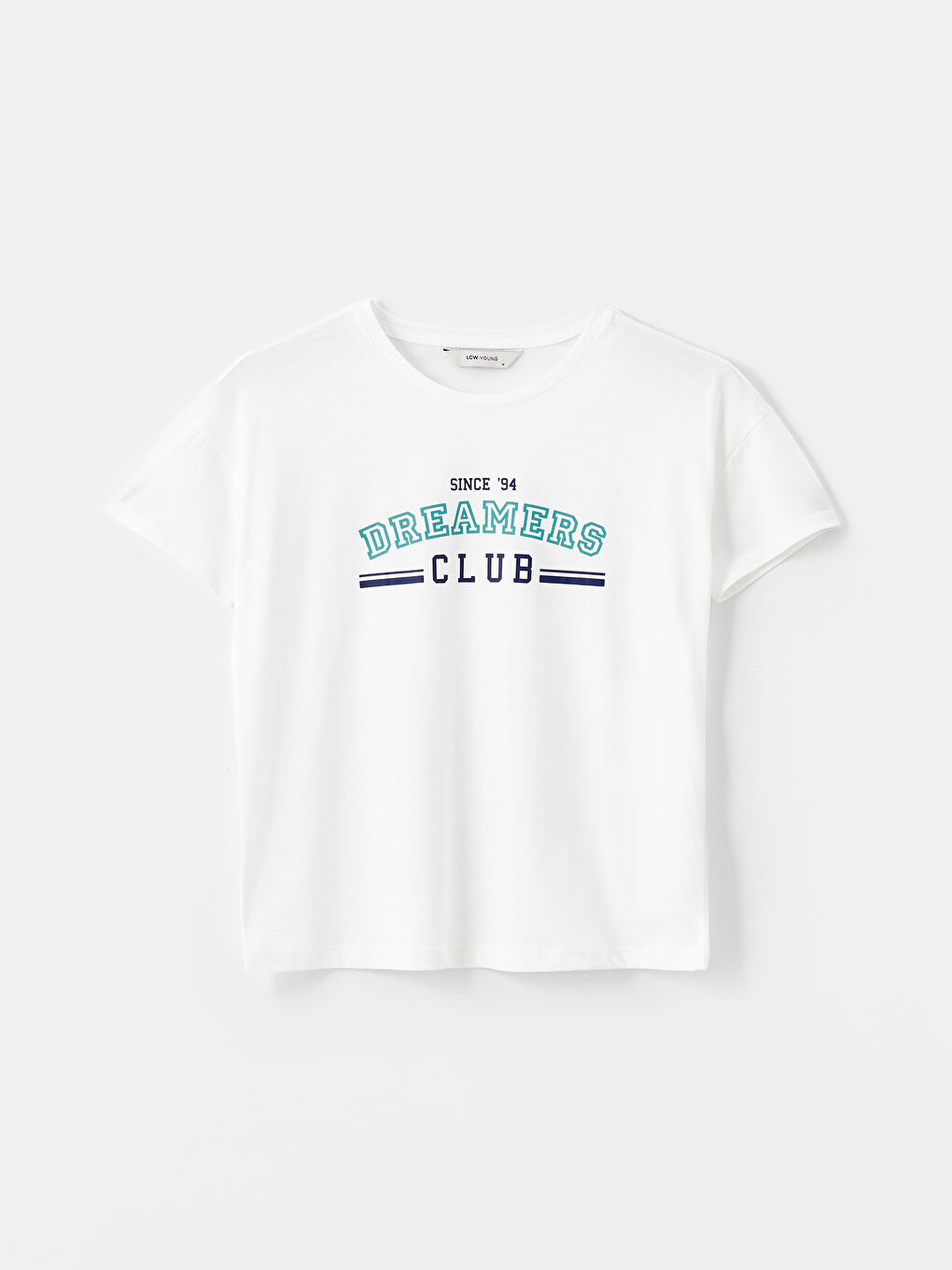 Ekru Bisiklet Yaka Baskılı Kadın Pijama Üst