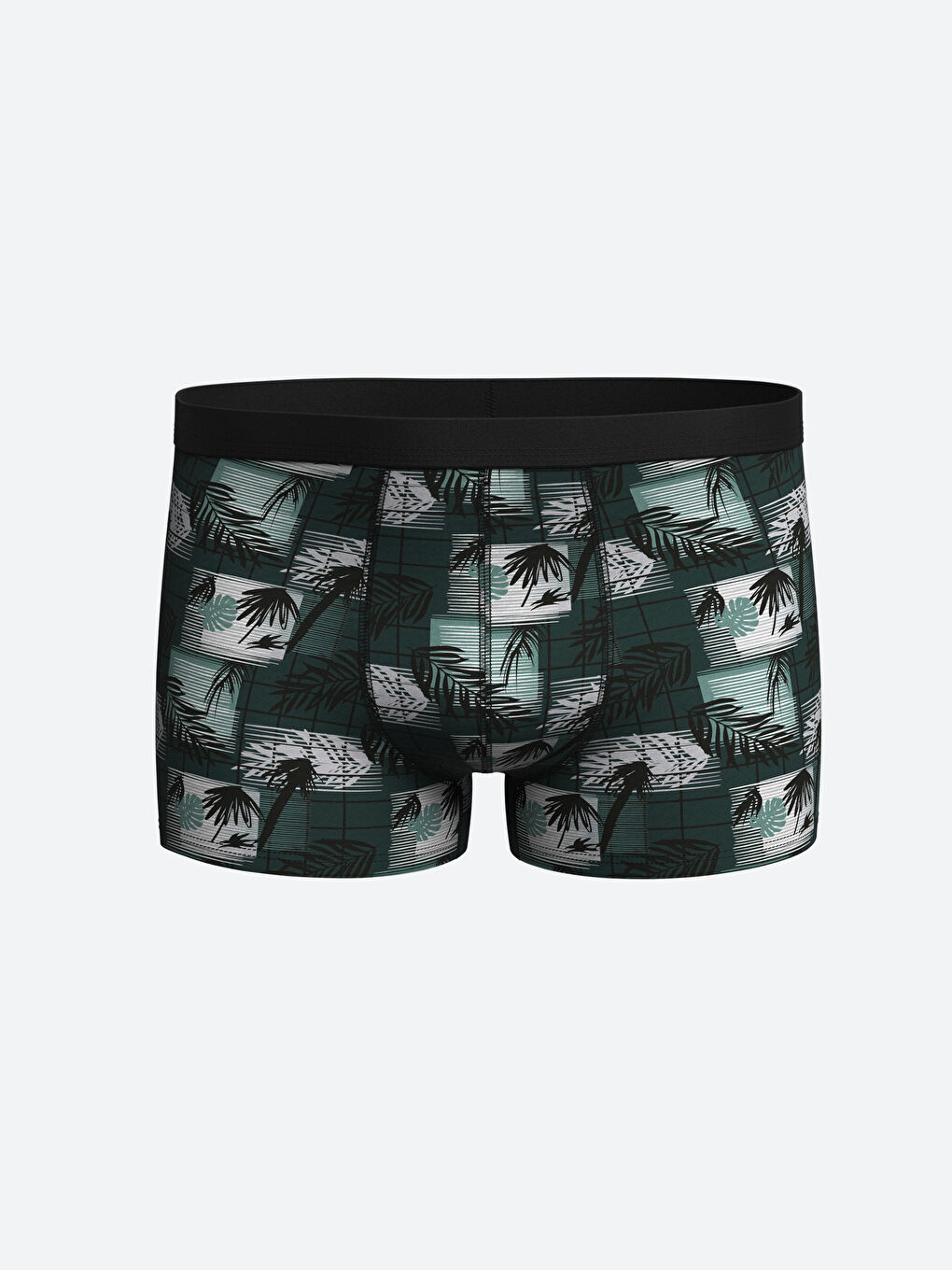 Yeşil Standart Kalıp Pamuklu Esnek Erkek Boxer