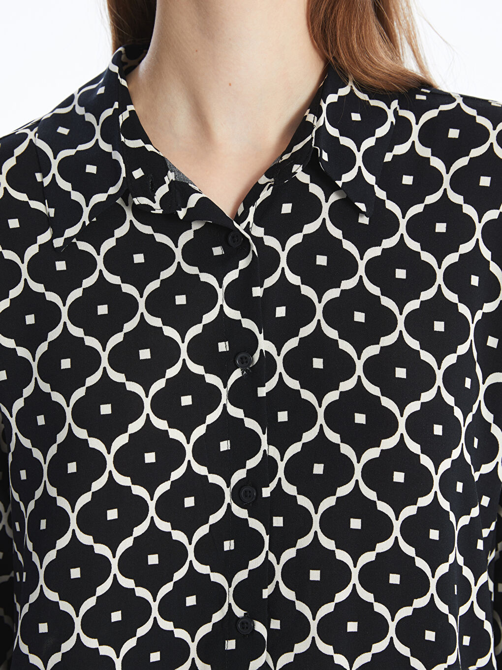 Patterned Women's Shirt Tunic-2