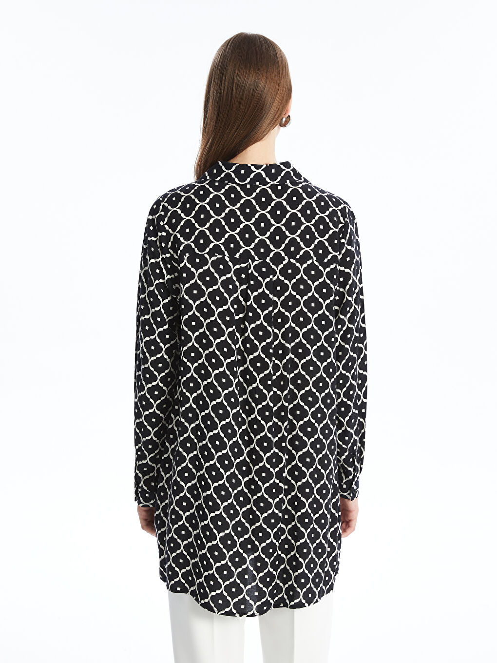 Patterned Women's Shirt Tunic-3