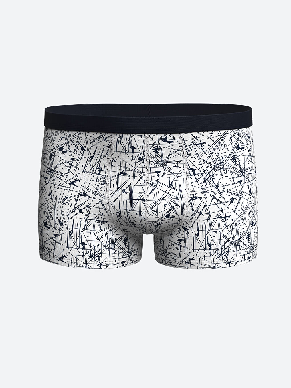 Beyaz Standart Kalıp Pamuklu Esnek Erkek Boxer