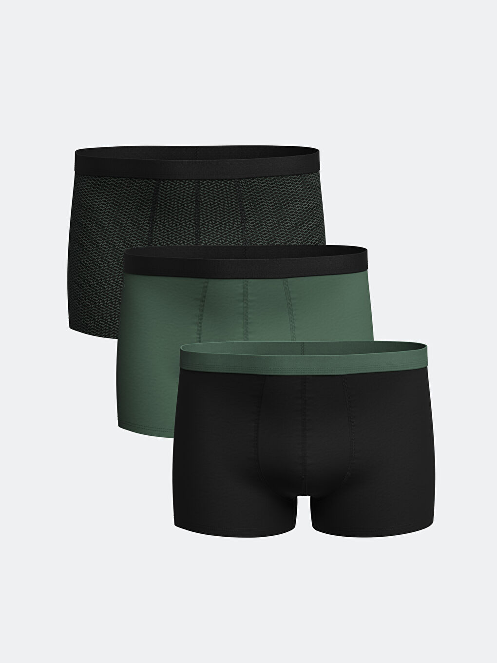 LC WAIKIKI Standard Fit Baumwoll-Stretch Herren Boxershorts 3er-Pack -W44981Z8-LQJ