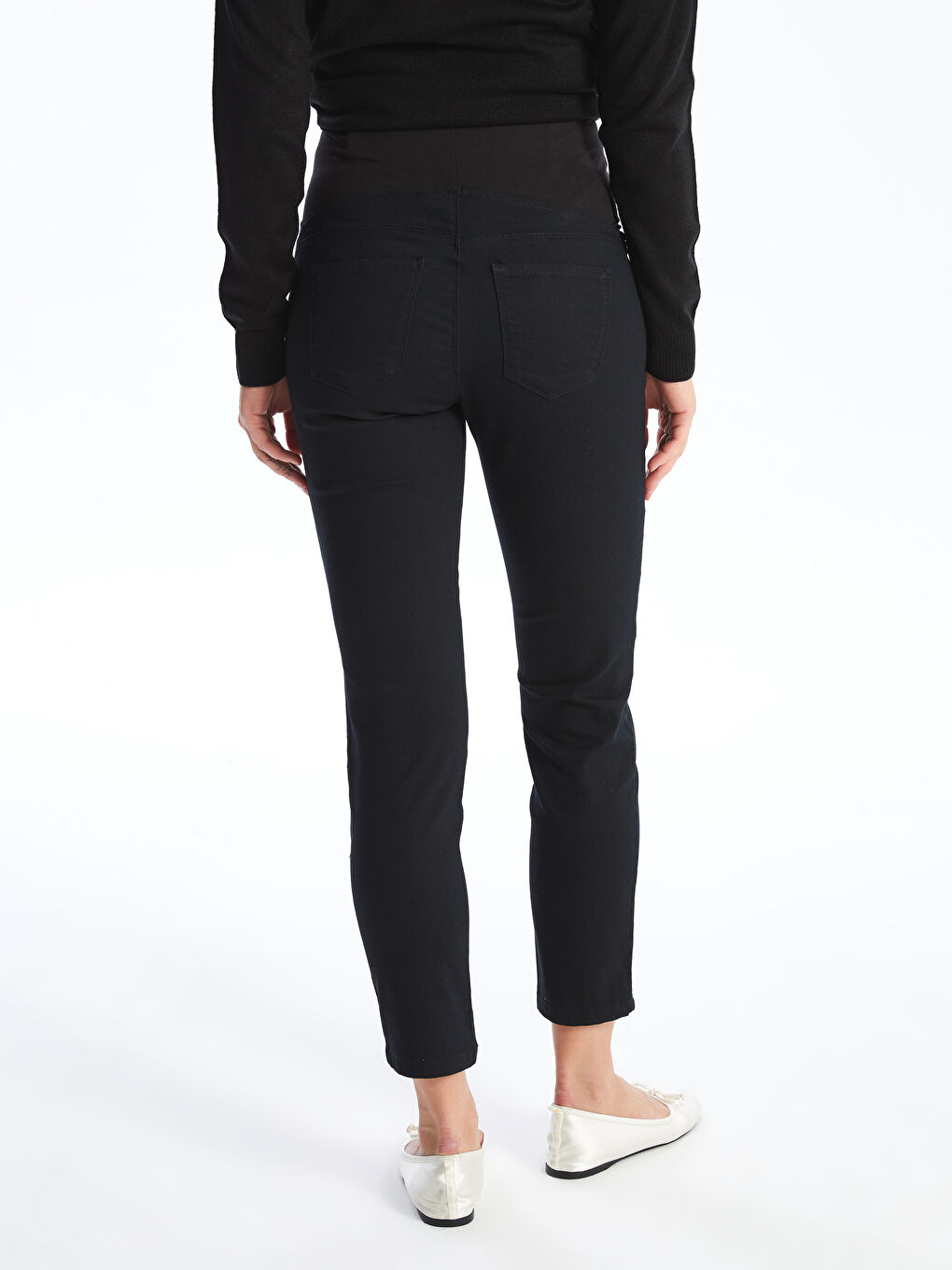 LCW Pantalone za trudnice od kepera sa panelom preko stomaka -W44988Z8-CVL