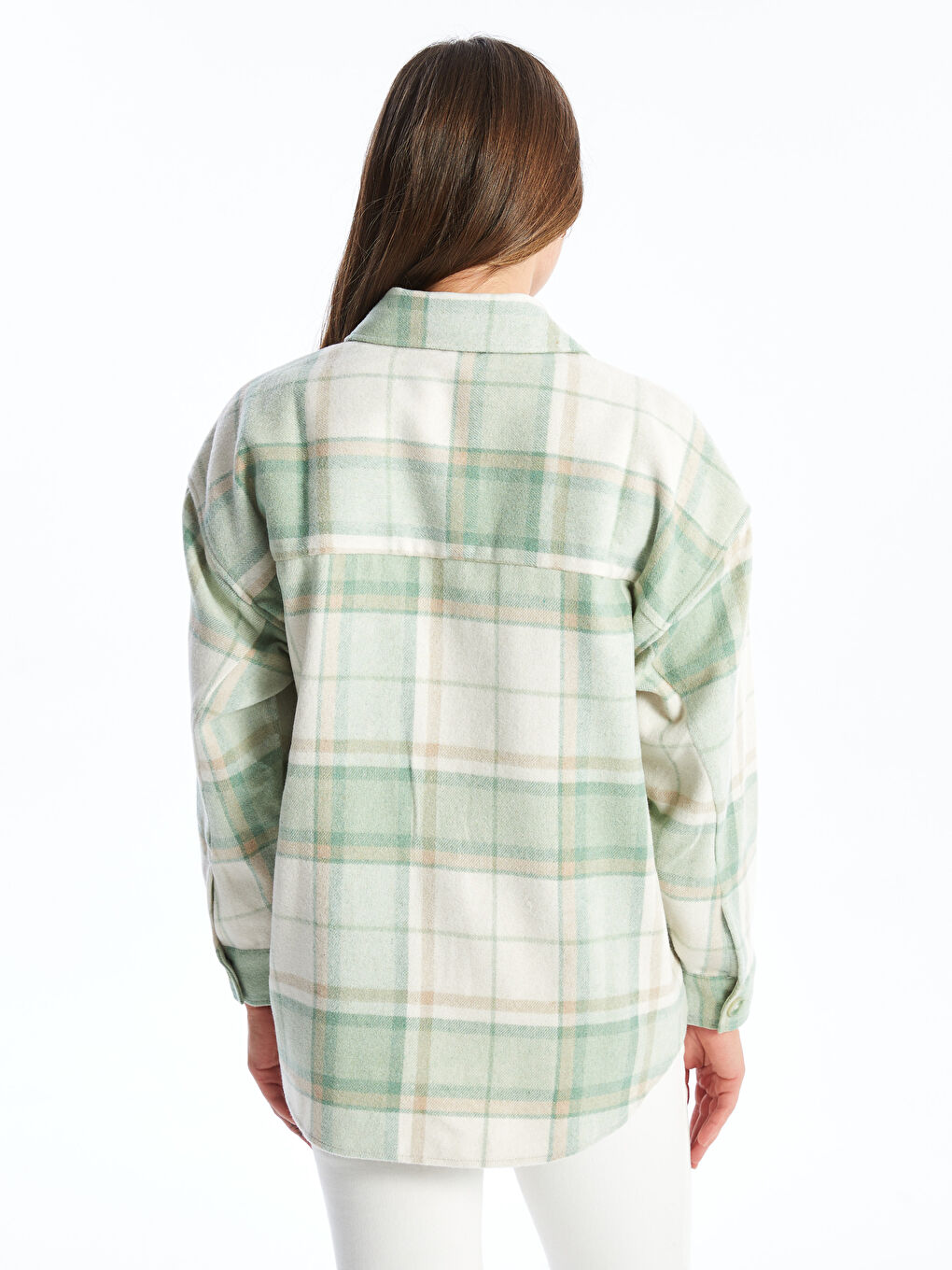 LCWAIKIKI Maternity قميص خارجي أخضر امرأة -W44993Z8-LME