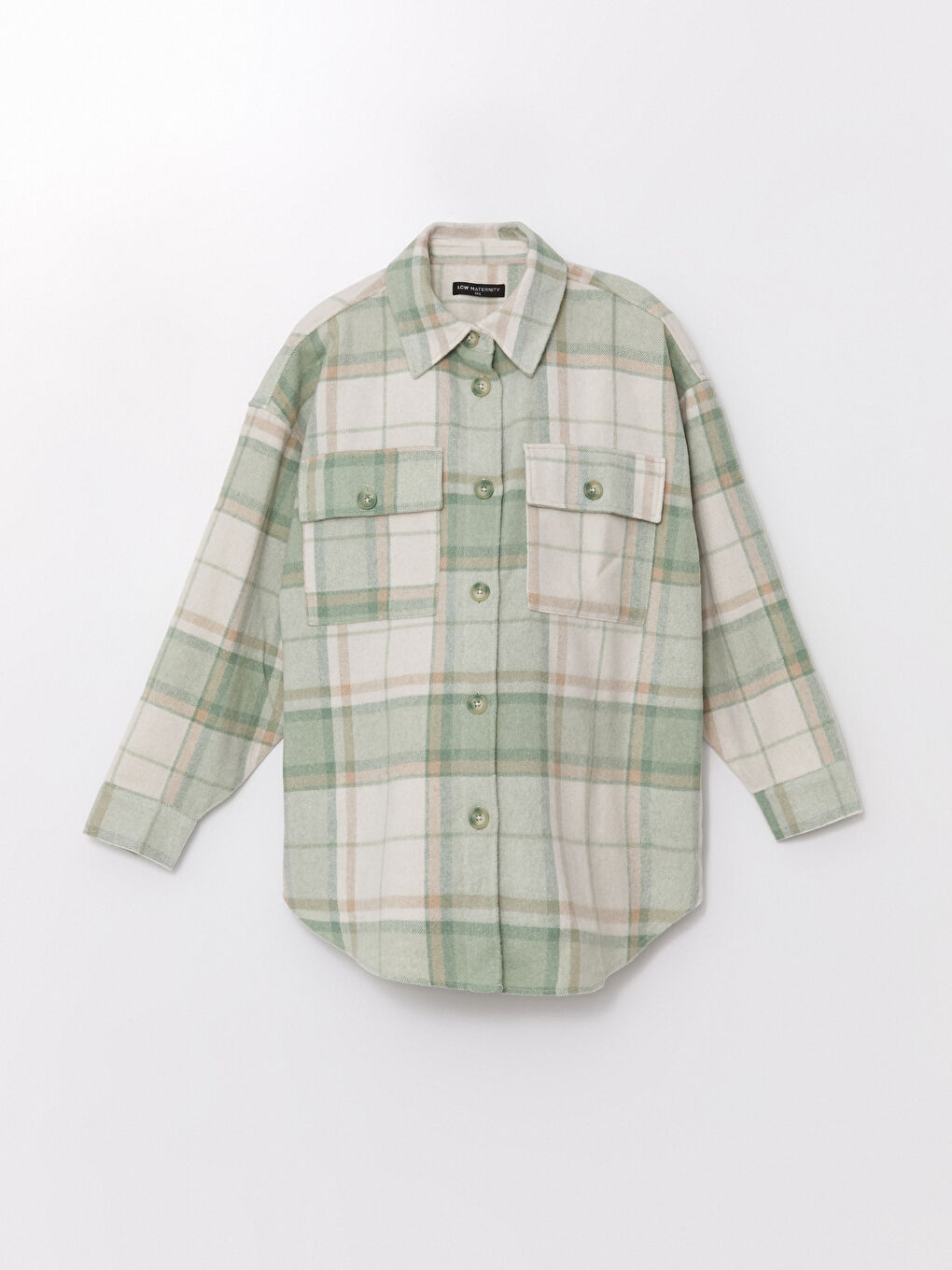 LCWAIKIKI Maternity قميص خارجي أخضر امرأة -W44993Z8-LME