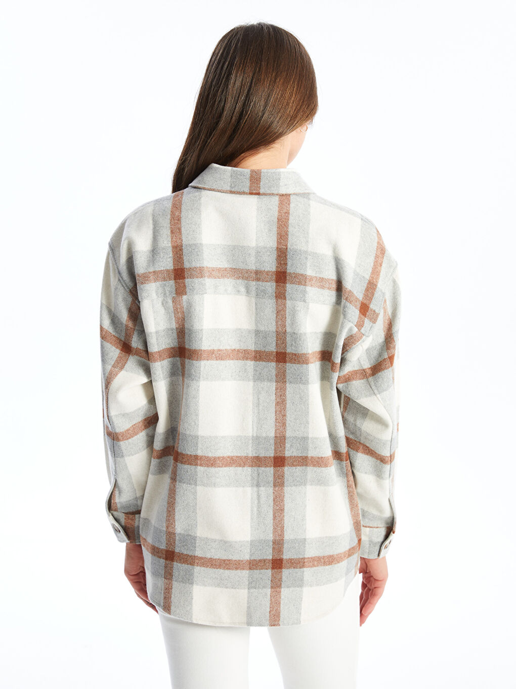 LCWAIKIKI Maternity Plaid Oversize Maternity Shirt Jacket -W44996Z8-LKQ
