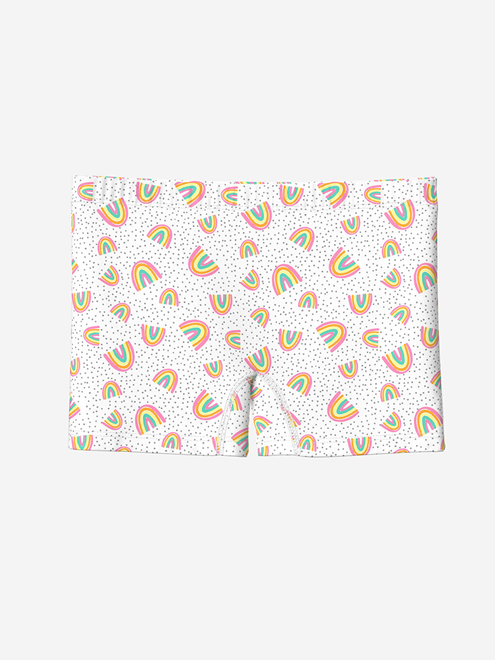 Beyaz Baskılı Kız Çocuk Boxer