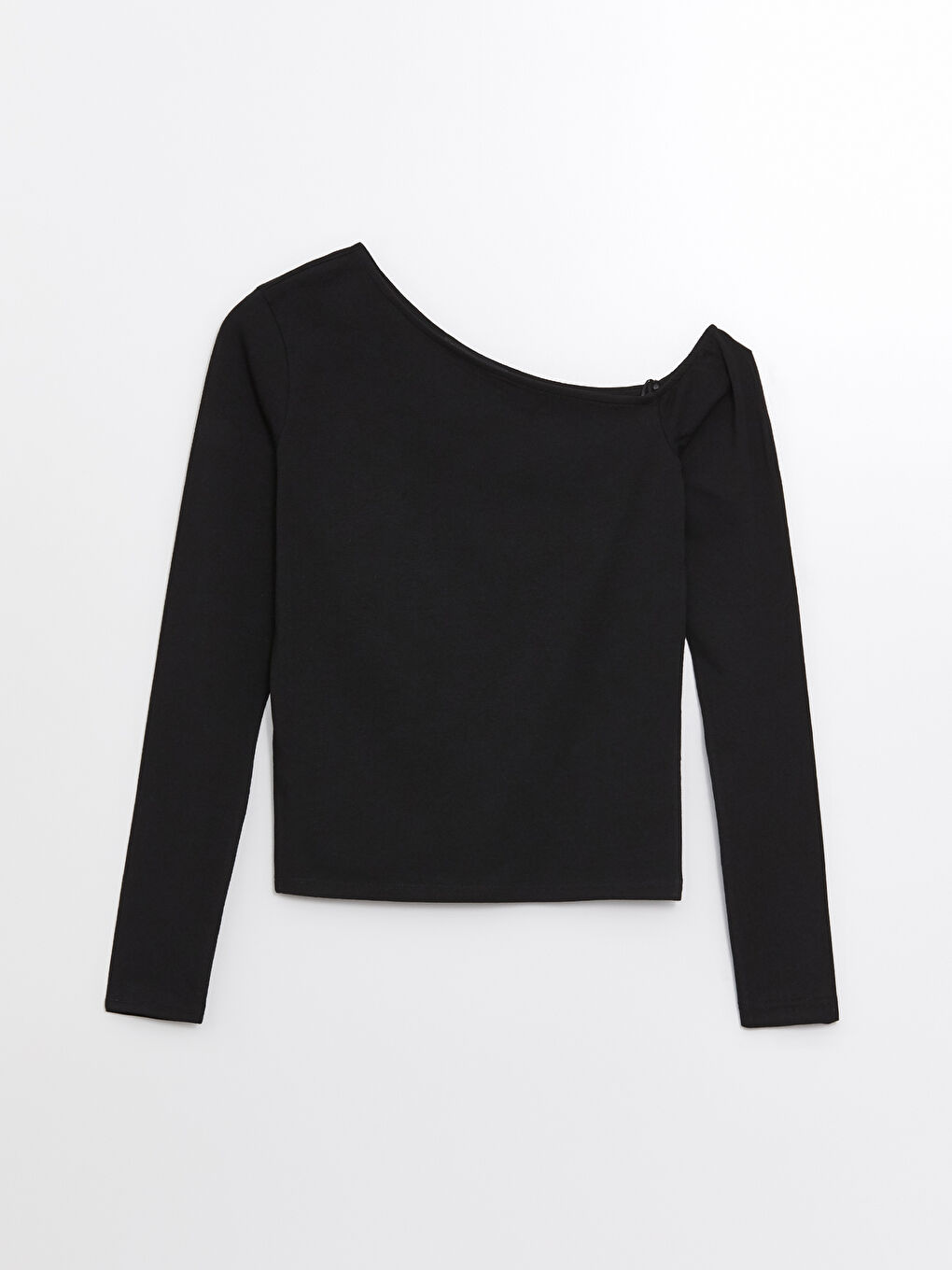 LCW Vision Schulterfreier Ausschnitt Schlichte Langarm Bluse für Damen -W45114Z8-CVL