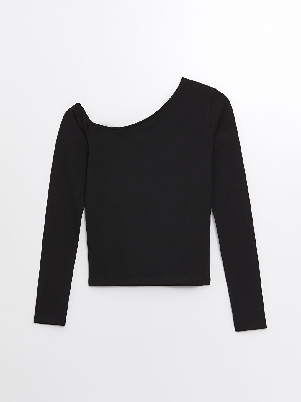 LCW Vision Schulterfreier Ausschnitt Schlichte Langarm Bluse für Damen -W45114Z8-CVL