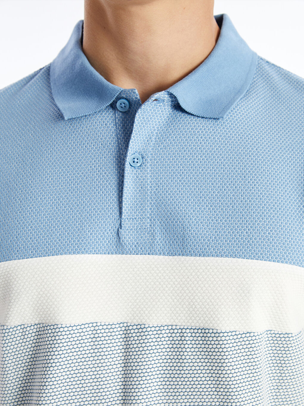 LCW Vision Polo Neck Short Sleeve Color Block Men's T-Shirt -W45144Z8-J0M