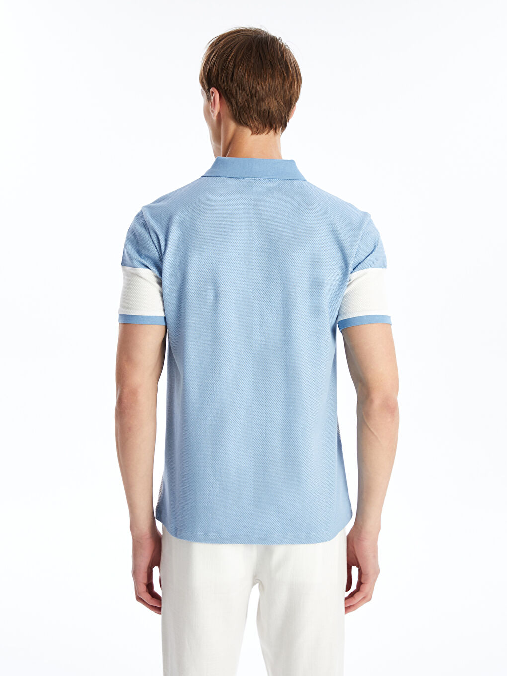 LCW Vision Polo Neck Short Sleeve Color Block Men's T-Shirt -W45144Z8-J0M