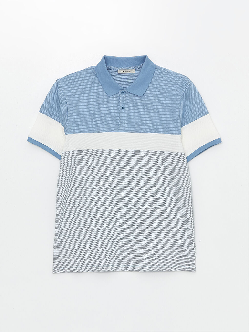 LCW Vision Polo Neck Short Sleeve Color Block Men's T-Shirt -W45144Z8-J0M