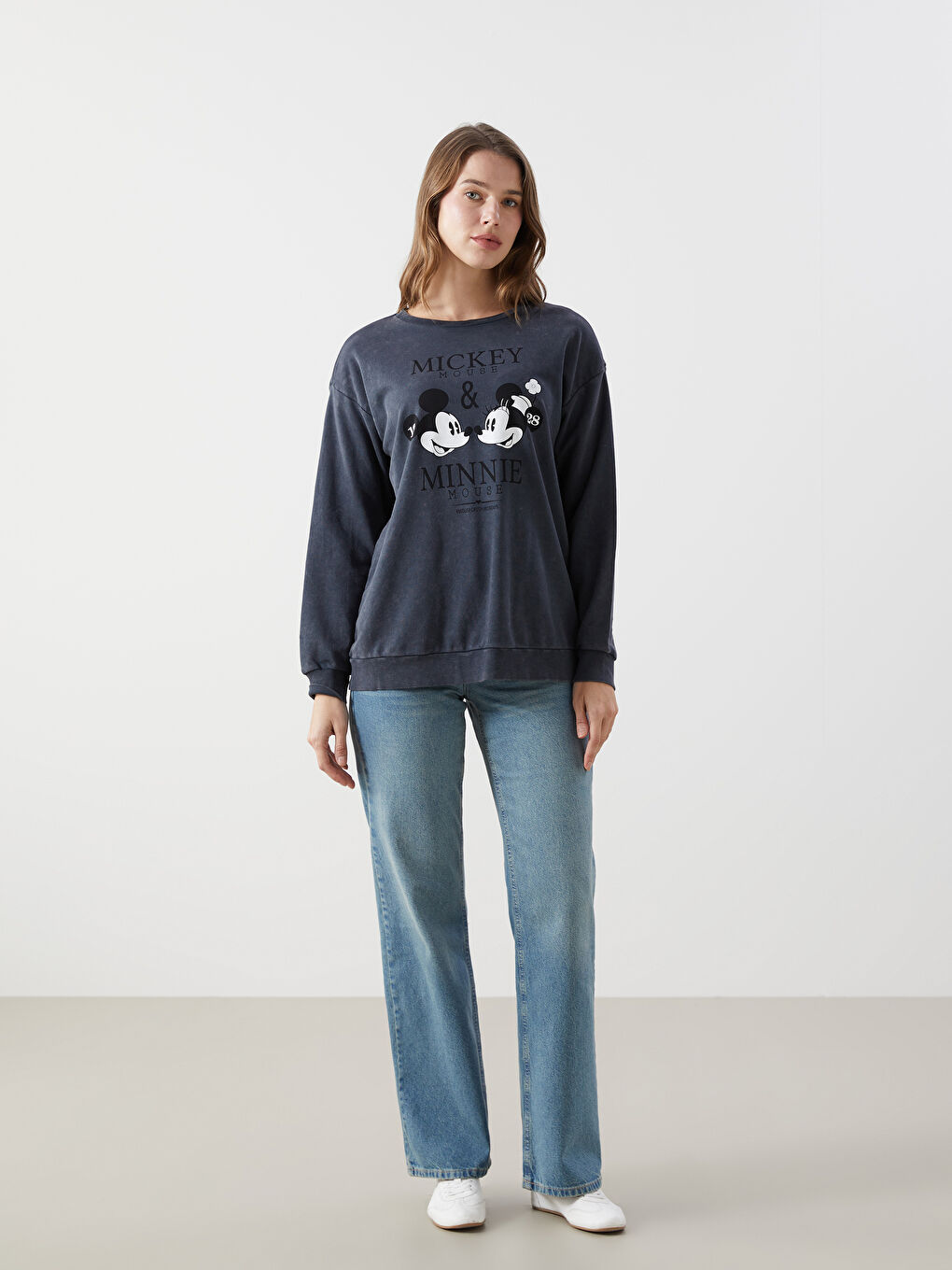 LCW Comfort Mickey & Minnie Mouse Women's Sweatshirt -W45370Z8-HEF