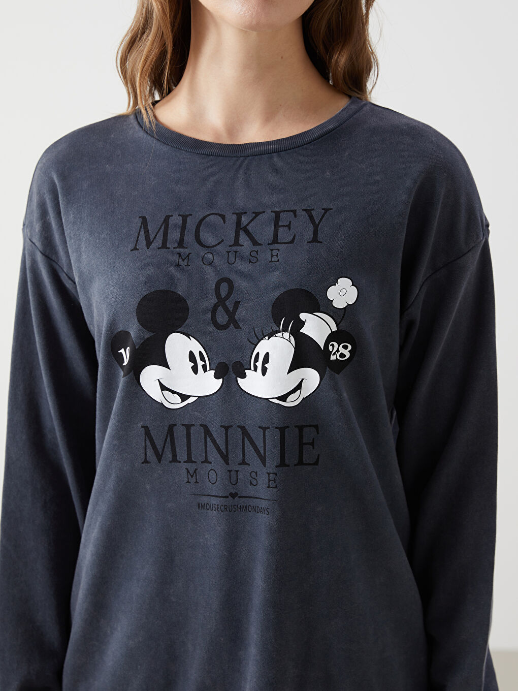 LCW Comfort Mickey & Minnie Mouse Women's Sweatshirt -W45370Z8-HEF