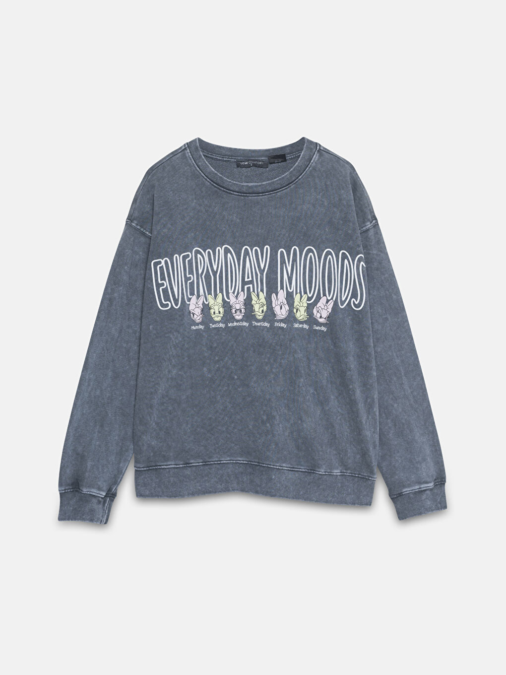 LCWAIKIKI Maternity Crew Neck Daisy Duck Printed Long Sleeve Maternity Sweatshirt -W45392Z8-V3U