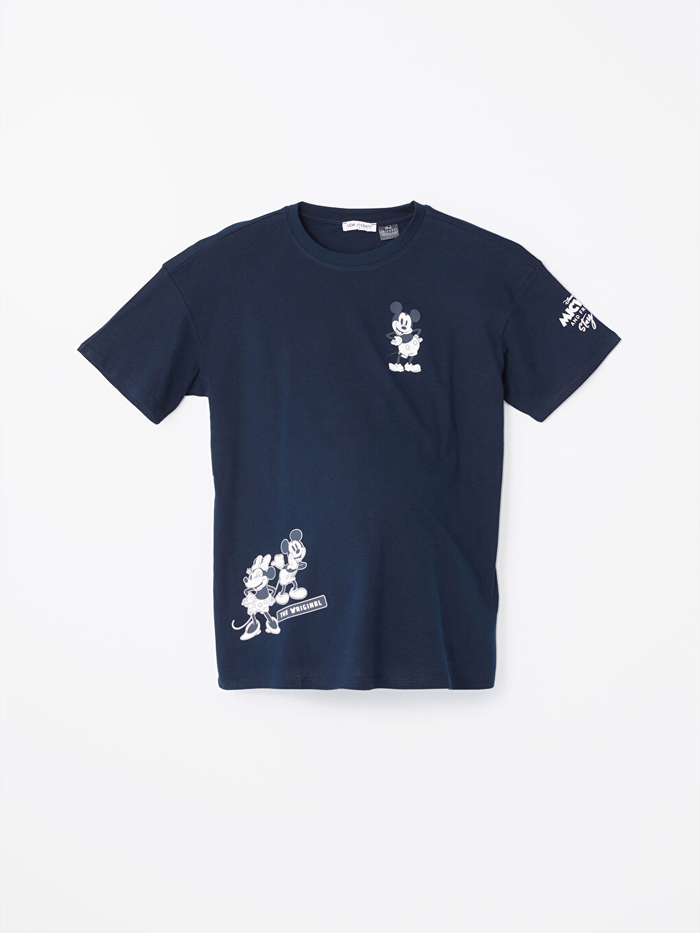 LCW Crew Neck Mickey and Minnie Mouse Printed Short Sleeve Maternity T-Shirt -W45393Z8-E1J
